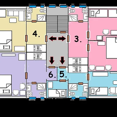 Tavba -gočár Až 27 Osob, 8 Apartmánů,8 Koupelen, 8 Kuchyní Na Kraji Lesa Prázdninový dům